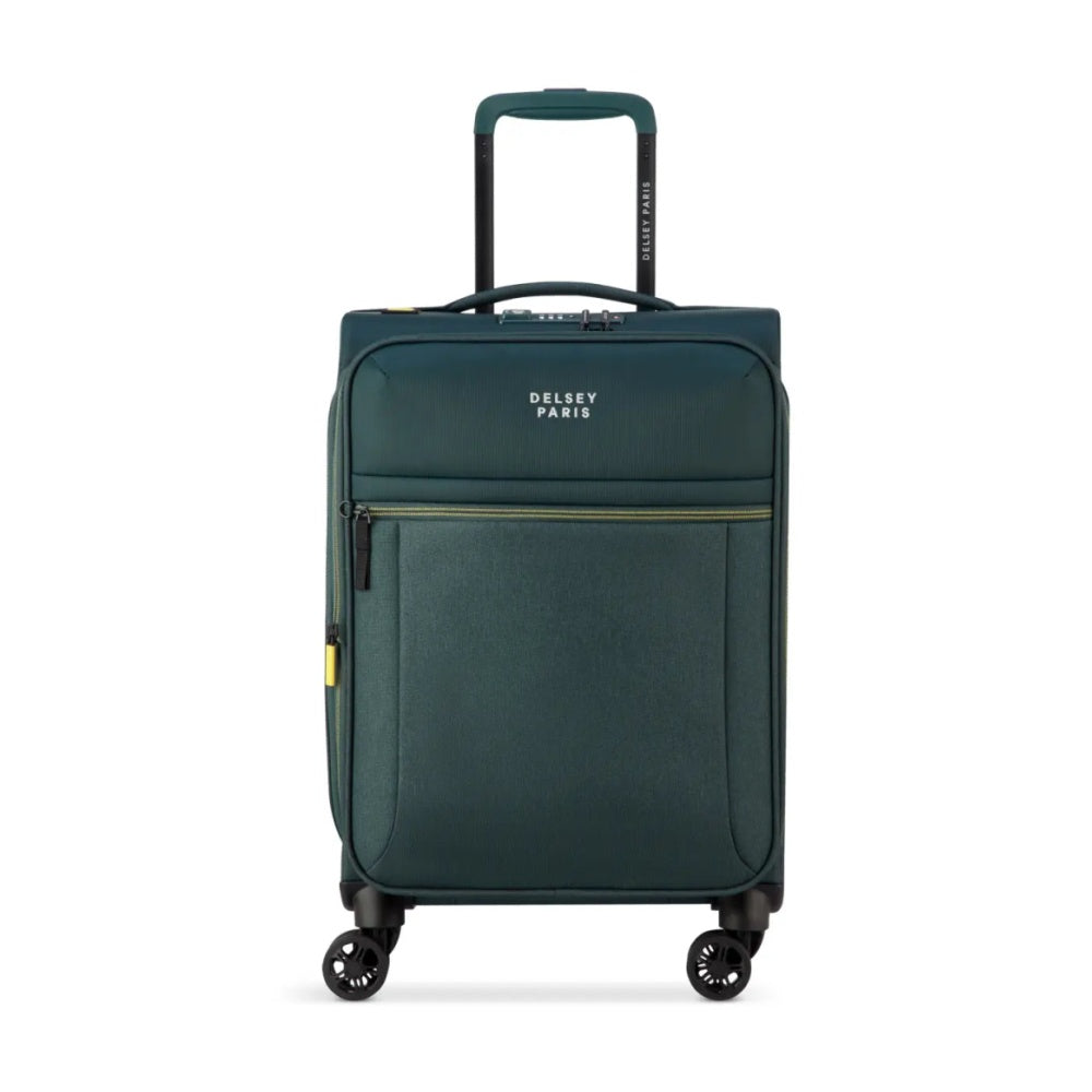 Delsey Brochant 3 Small 55cm Expandable Travel Carry-On Suitcase TSA Lock Pine