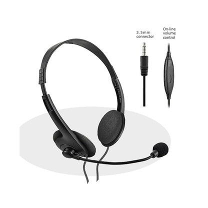 Sansai Stereo 3.5mm Headset Headphones w/ Microphone for Computer PC Gaming