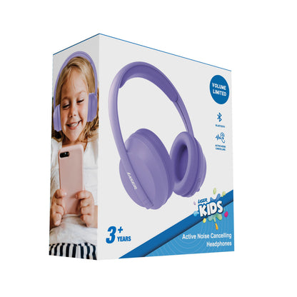 Laser ANC Kids Wireless Headphones Volume-Limited (Lilac)