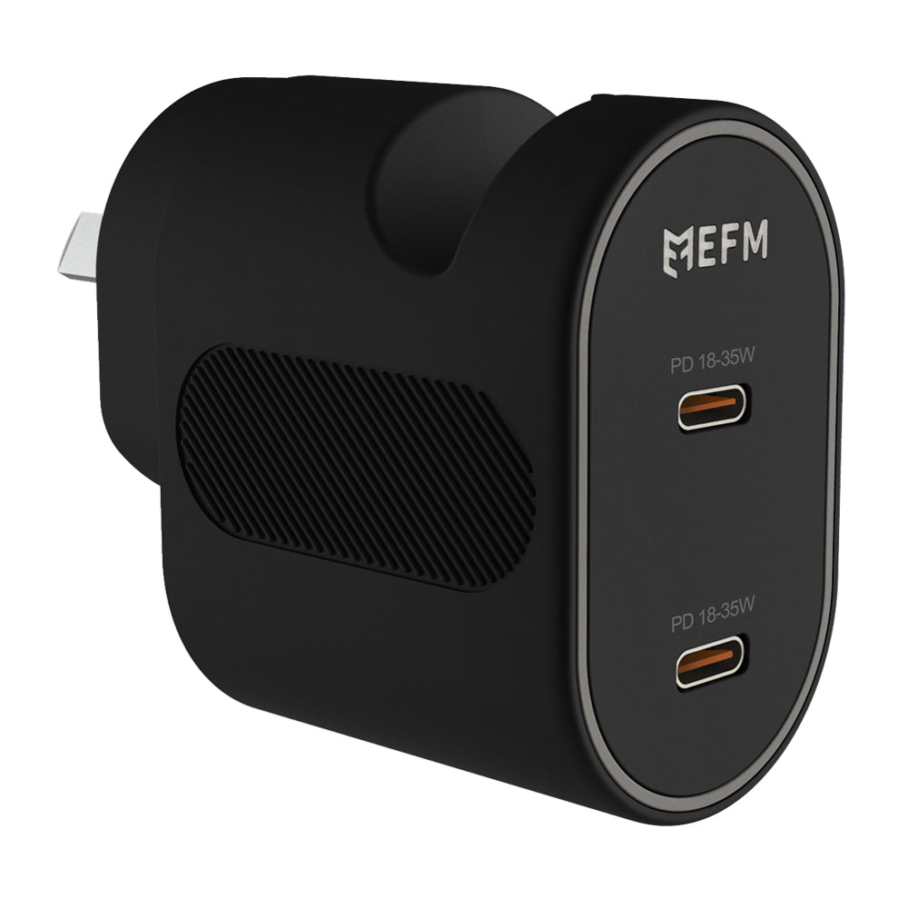 EFM 35W Dual Port Wall Charger (Black)