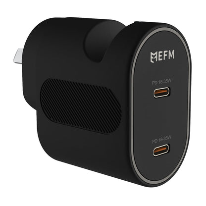 EFM 35W Dual Port Wall Charger (Black)