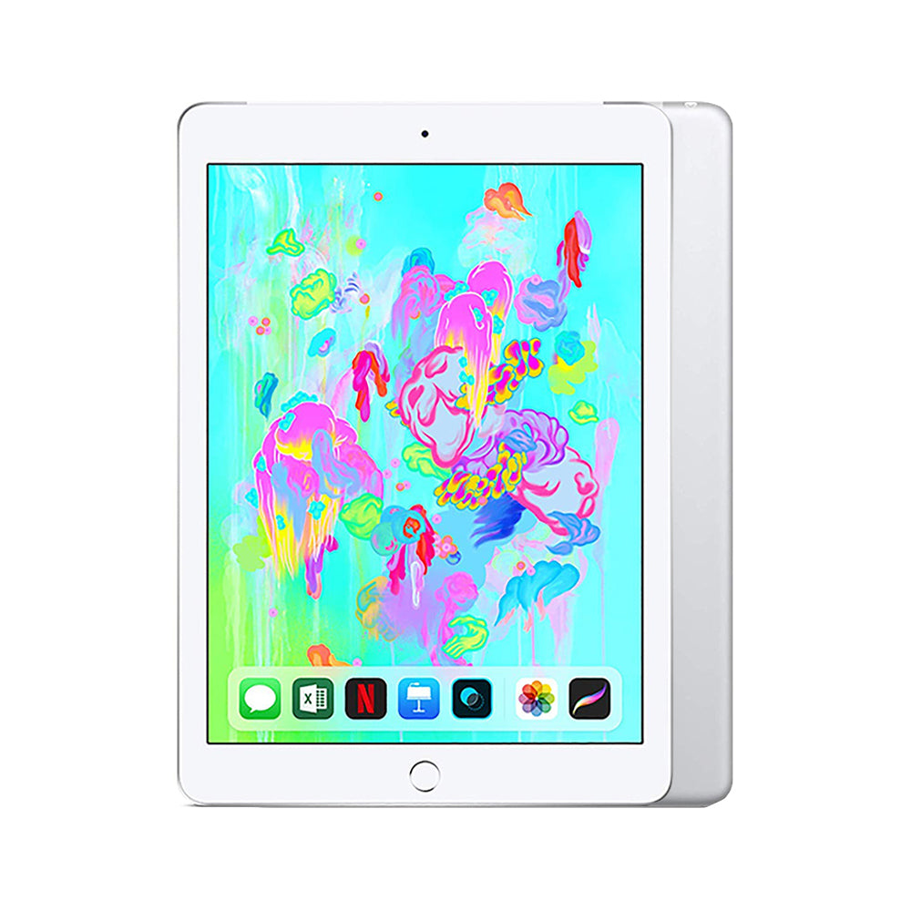 Apple iPad 6th Gen 9.7" WiFi + Cellular 128GB (Silver) [~Refurbished: Good]