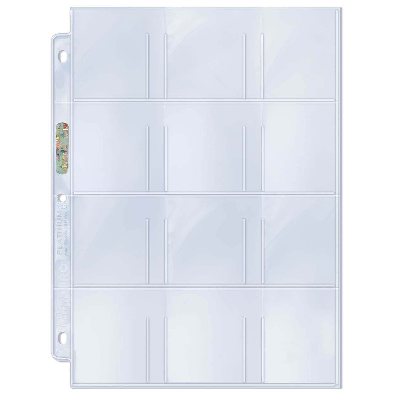 Ultra Pro: UP81423 12-Pocket Platinum Page with 2-1/4"x2-1/2" Pockets