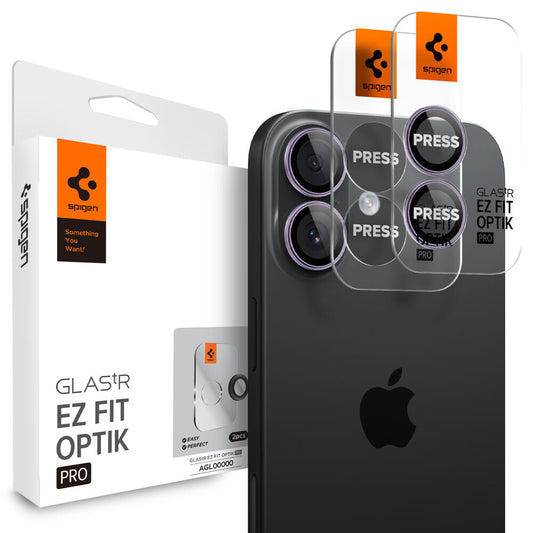 SPIGEN EZ Fit Optik Pro 2PCS Glass Camera Lens Protector for iPhone 17/16/16 Plus (Purple)
