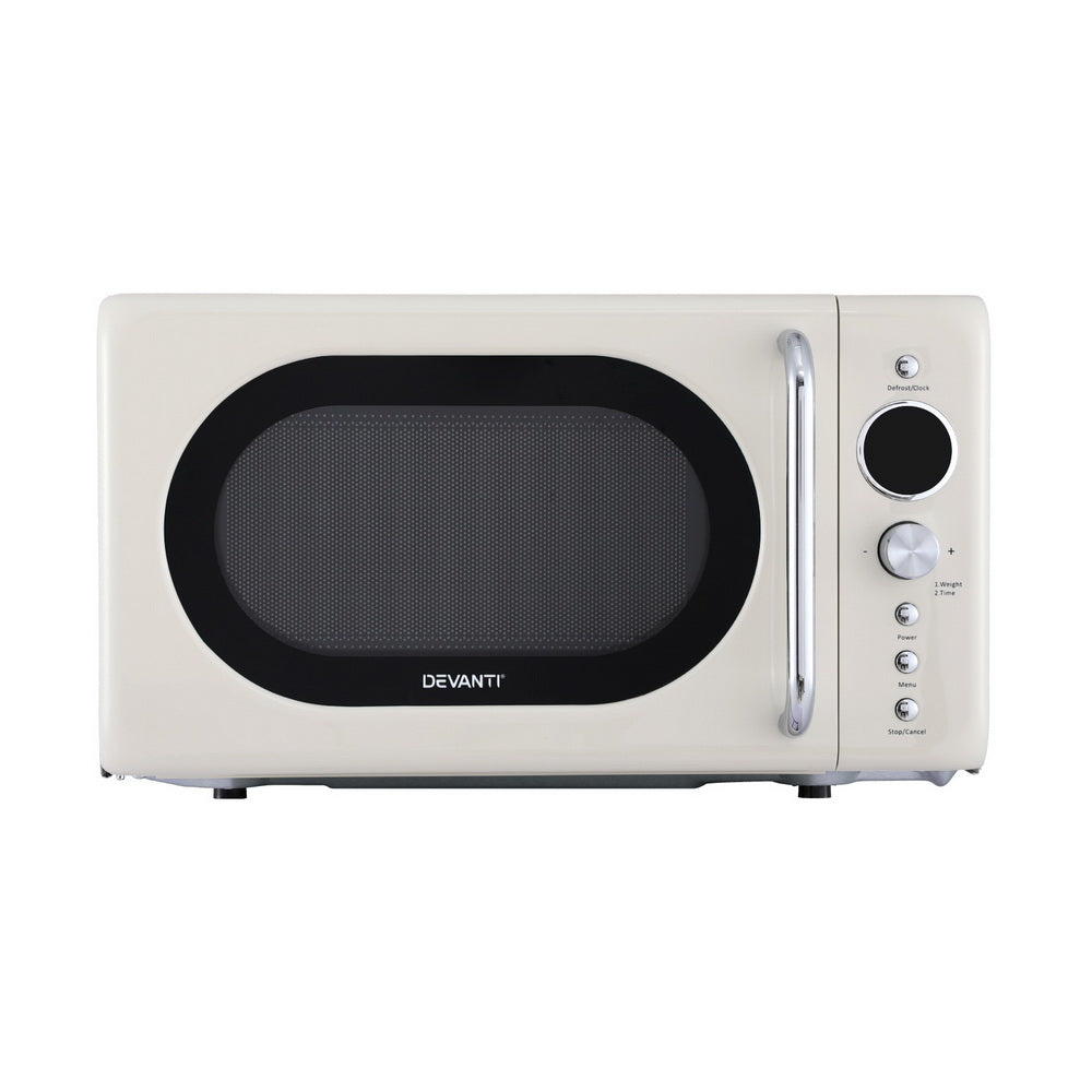 Devanti 20L Microwave Oven 700W (Cream)