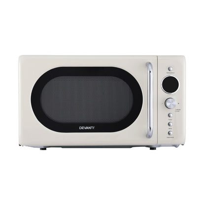 Devanti 20L Microwave Oven 700W (Cream)