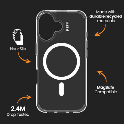 EFM 2-in-1 Case and Screen Protection Bundle - iPhone 16 Plus (Clear)
