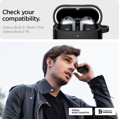 Spigen Samsung Galaxy Buds3/3 Pro Rugged Armor Headset  and Earphone - Black