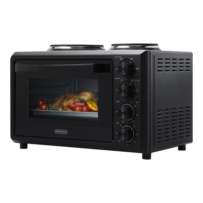 Morphy Richards 32L Black 2-in-1 Benchtop Convection Oven with Hot Plates