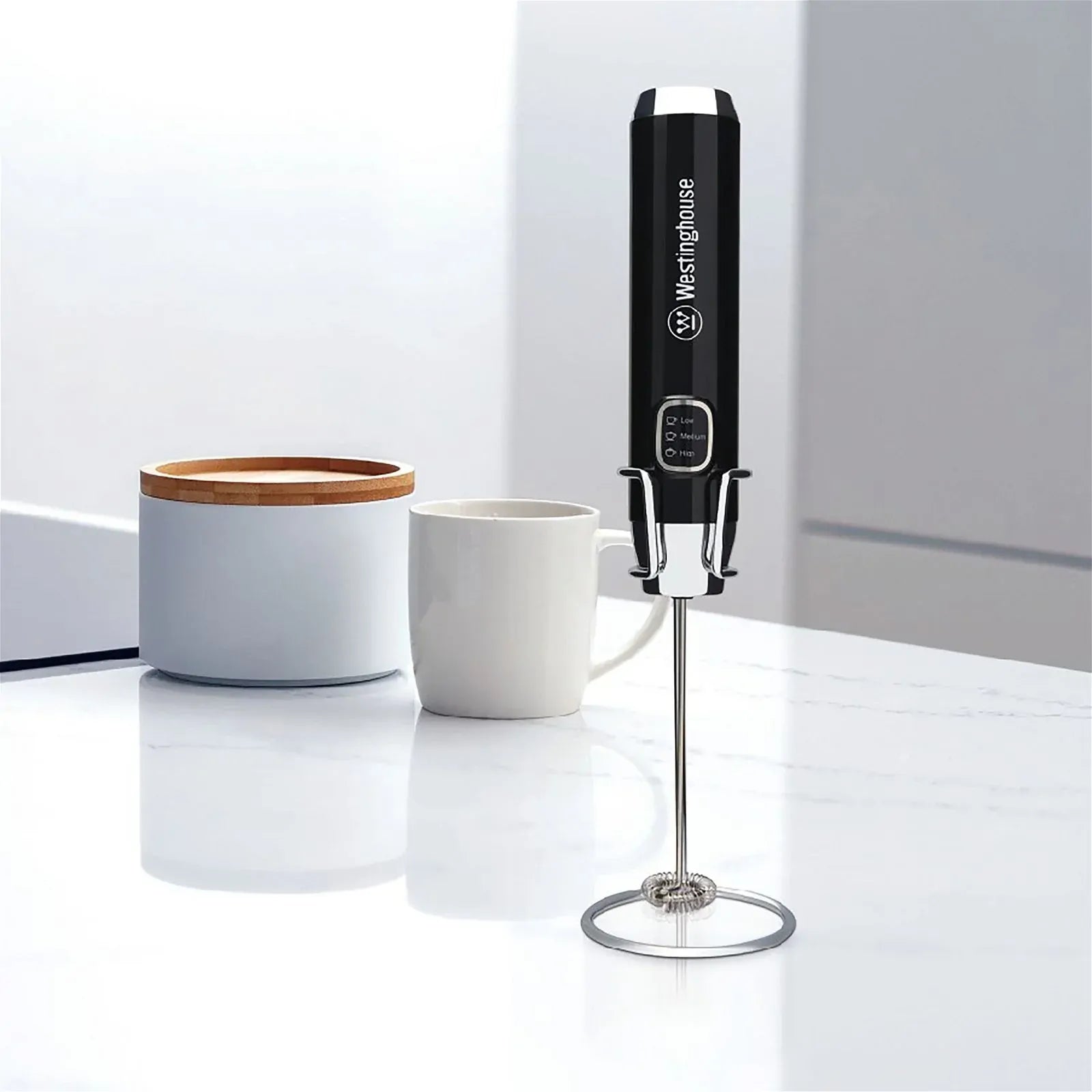 Westinghouse Cordless Electric Milk Frother (Black)