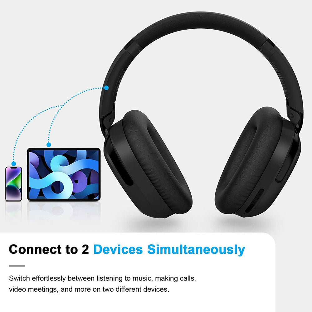 Silcron Active Noise Cancelling Bluetooth Headphones (Black)