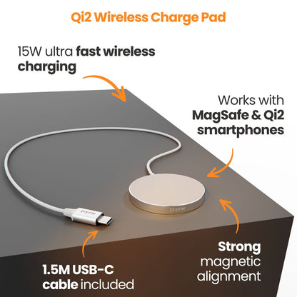 EFM Qi2 15W Wireless Charge Pad (Black)