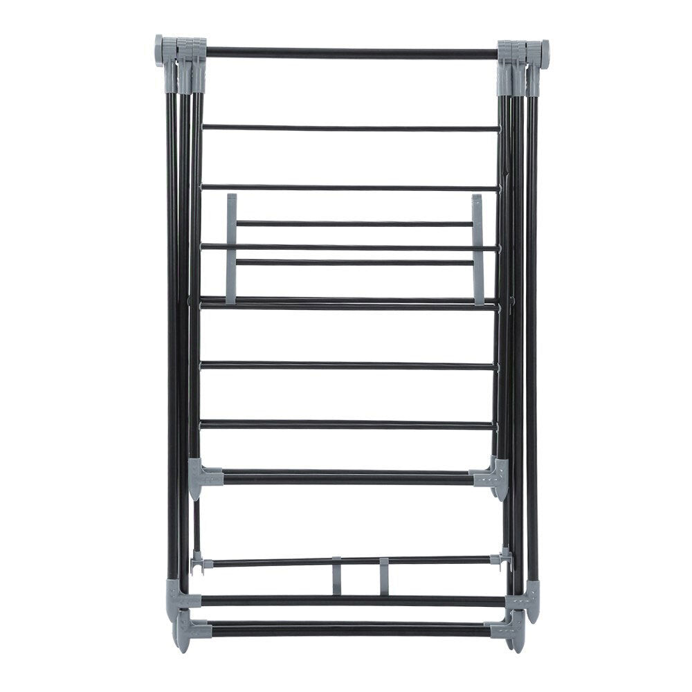 Boxsweden Foldable Clothes Airer with Hanging Rack 155x194cm (Black)