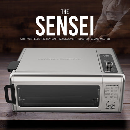 KITCHEN COUTURE 9 IN 1 SENSEI STAINLESS STEEL AIR FRYER OVEN AND GRILL 17L