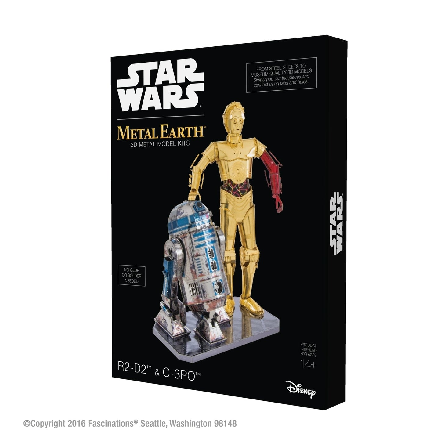 Metal Earth - 3D Metal Model Kit - Star Wars - C-3PO and R2-D2
