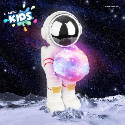 Laser Astronaut Bluetooth Speaker with Glow Light (White)