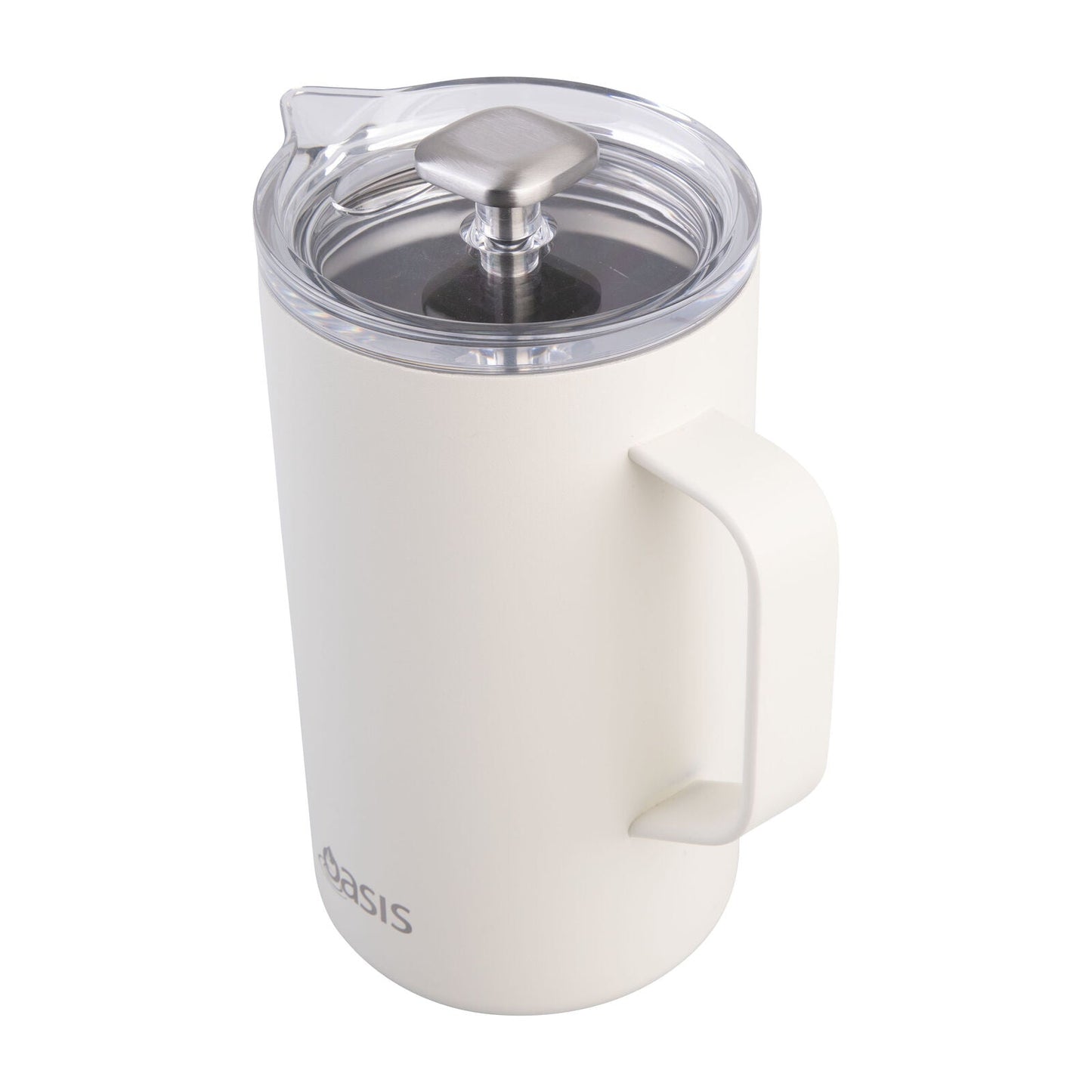 Oasis Stainless Steel Double Wall Insulated Coffee Press - 4 Cup - 600ml (Alabaster)