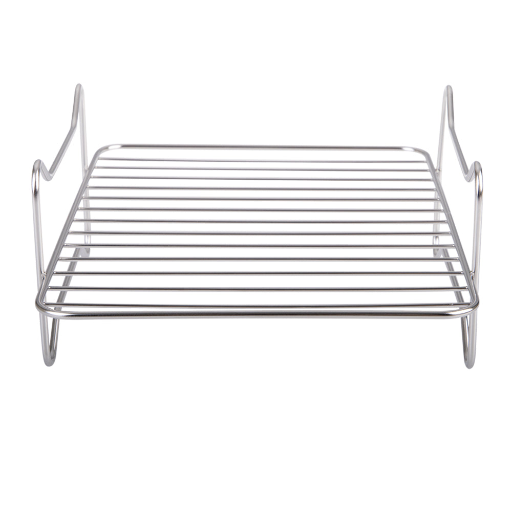 Appetito Stainless Steel Rectangle Dual Level Cooking Air Fryer Rack 22x16cm (Silver)