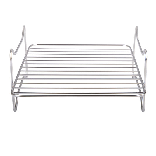 Appetito Stainless Steel Rectangle Dual Level Cooking Air Fryer Rack 22x16cm (Silver)