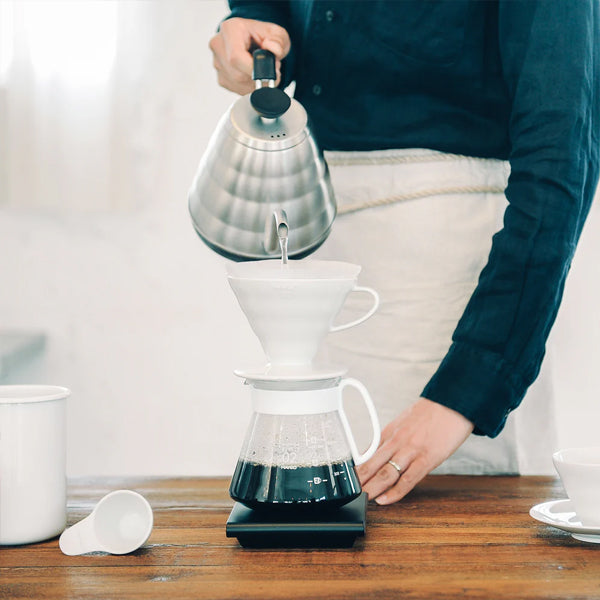 Hario V60 Ceramic Pour Over Set - White