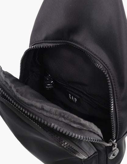 GAP Unisex Travel Nylon Crossbody/Sling Bag w/ Secure Zip 23x38cm Black