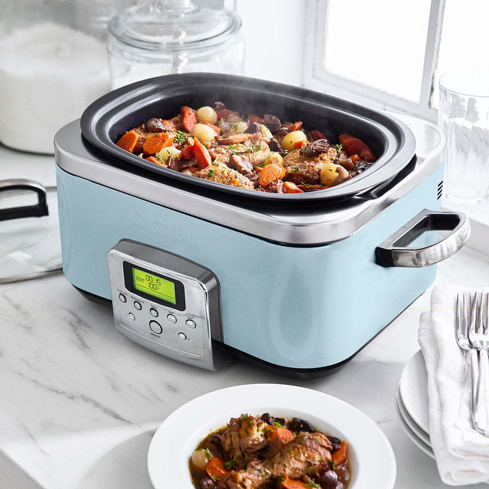 GreenPan Elite Blue Haze Electric Slow Cooker 230V 2200W Home Kitchen Cookware