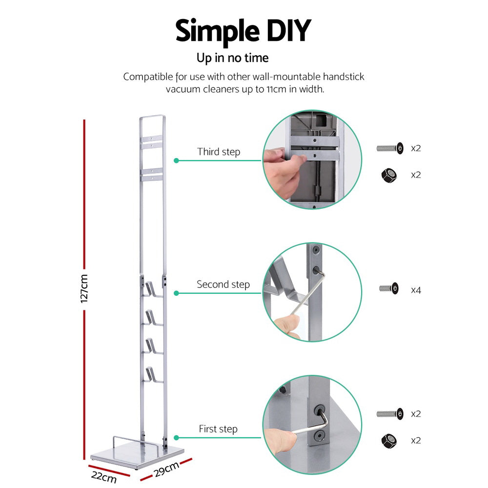 Artiss Freestanding Dyson Vacuum Cleaner Stand for V6 7 8 10 11 (Silver)
