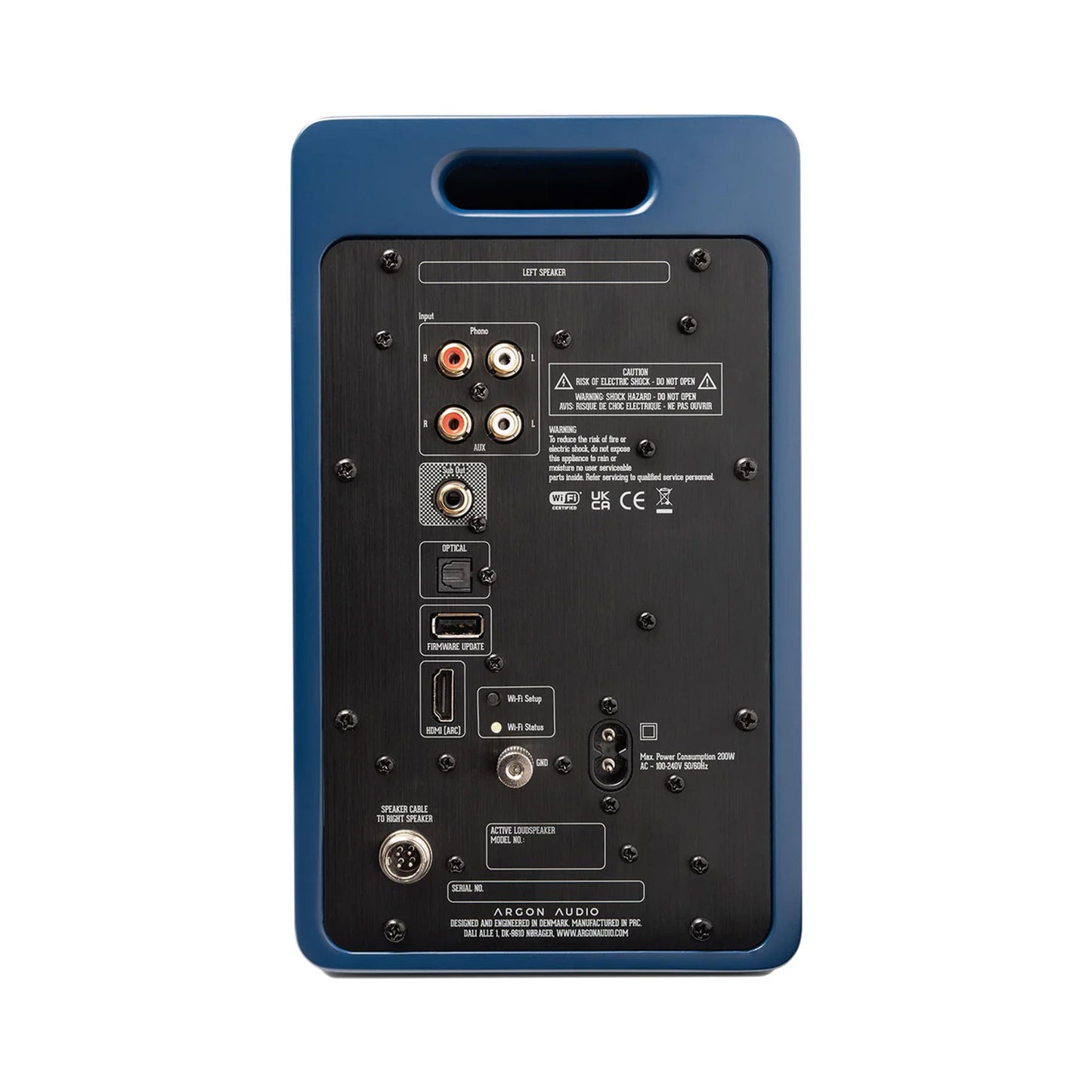 Argon Audio FORTE Blue A4 WiFi Bookshelf Speakers