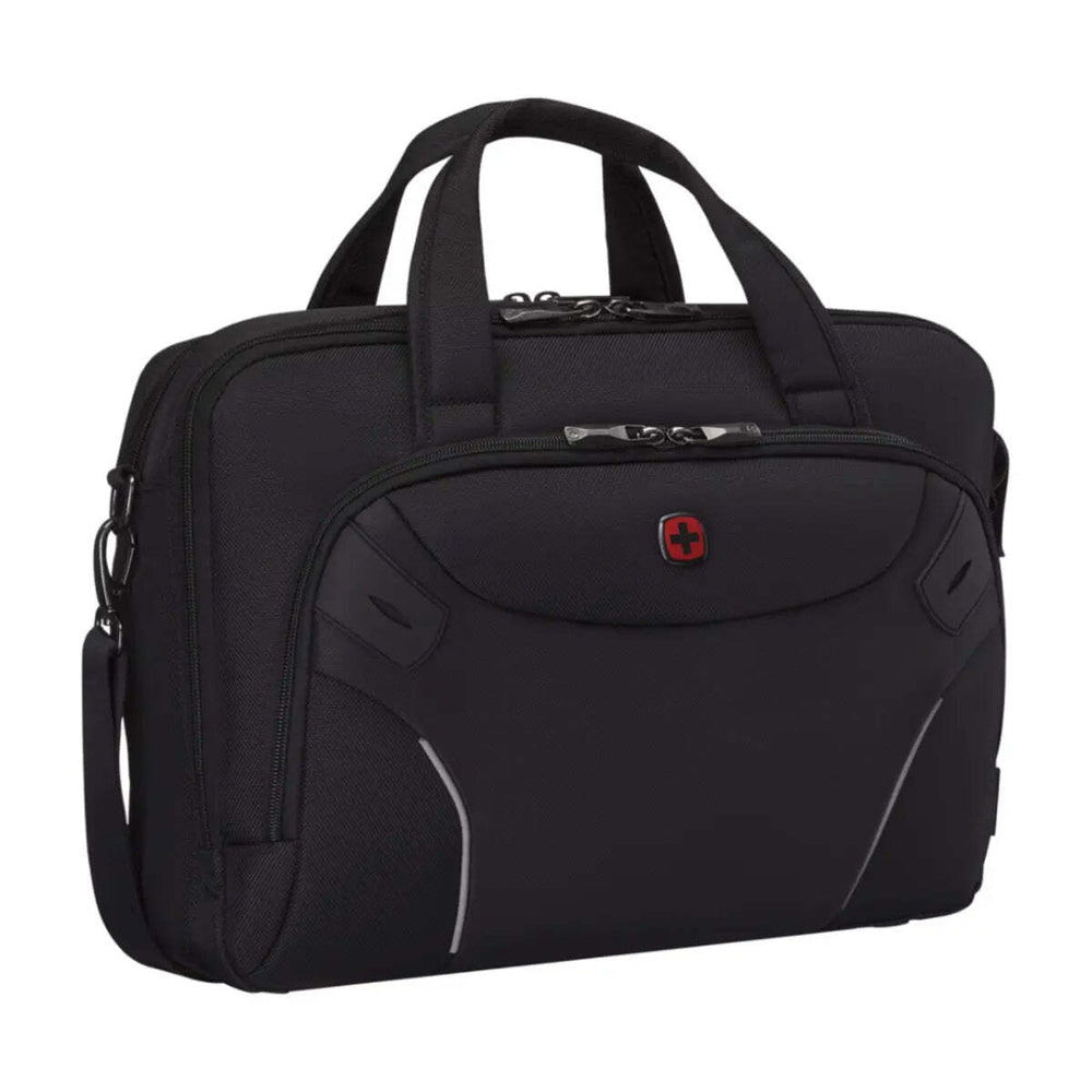 Wenger Icons Meteor 16" - 17" Laptop Brief with Tablet Pocket - Black