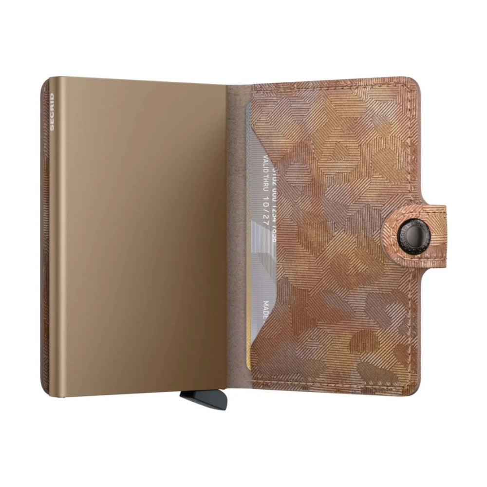 Secrid Miniwallet Compact Aluminium Leather RFID Wallet Jungle Desert