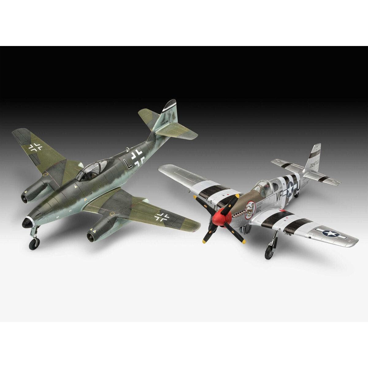 Revell 1/72 Me262 & P51B Combat Set Model Set