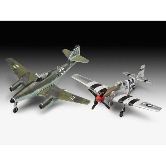 Revell 1/72 Me262 & P51B Combat Set Model Set
