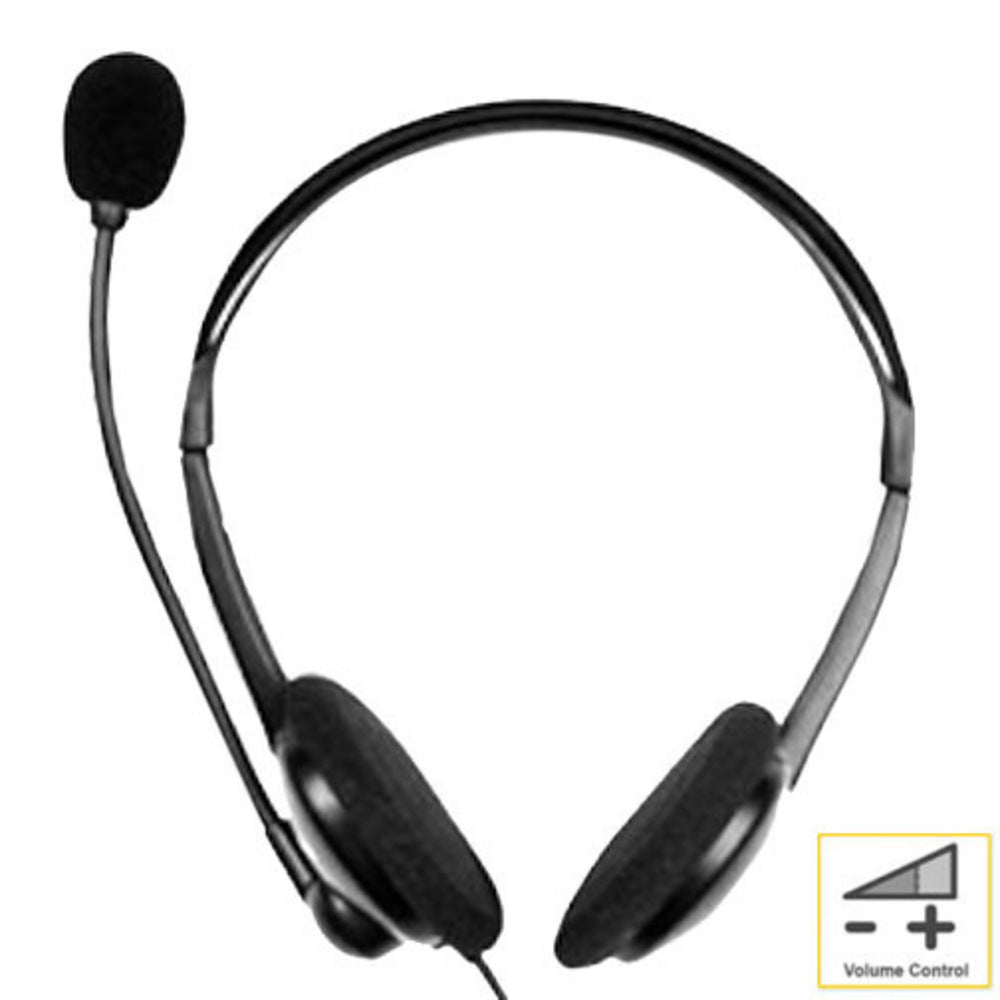 Sansai Stereo 3.5mm Headset Headphones w/ Microphone for Computer PC Gaming