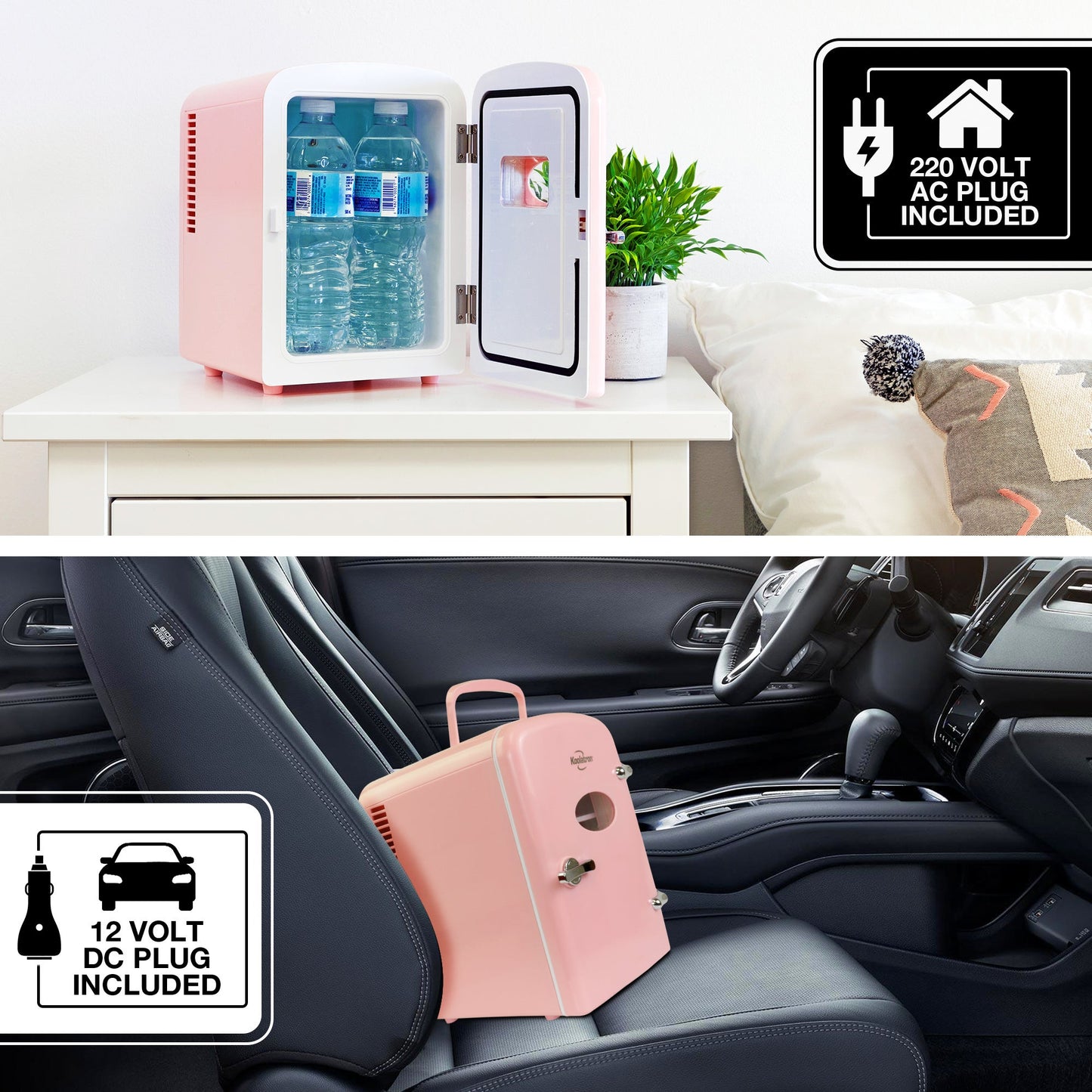 Koolatron Retro Mini Fridge 4L Pink