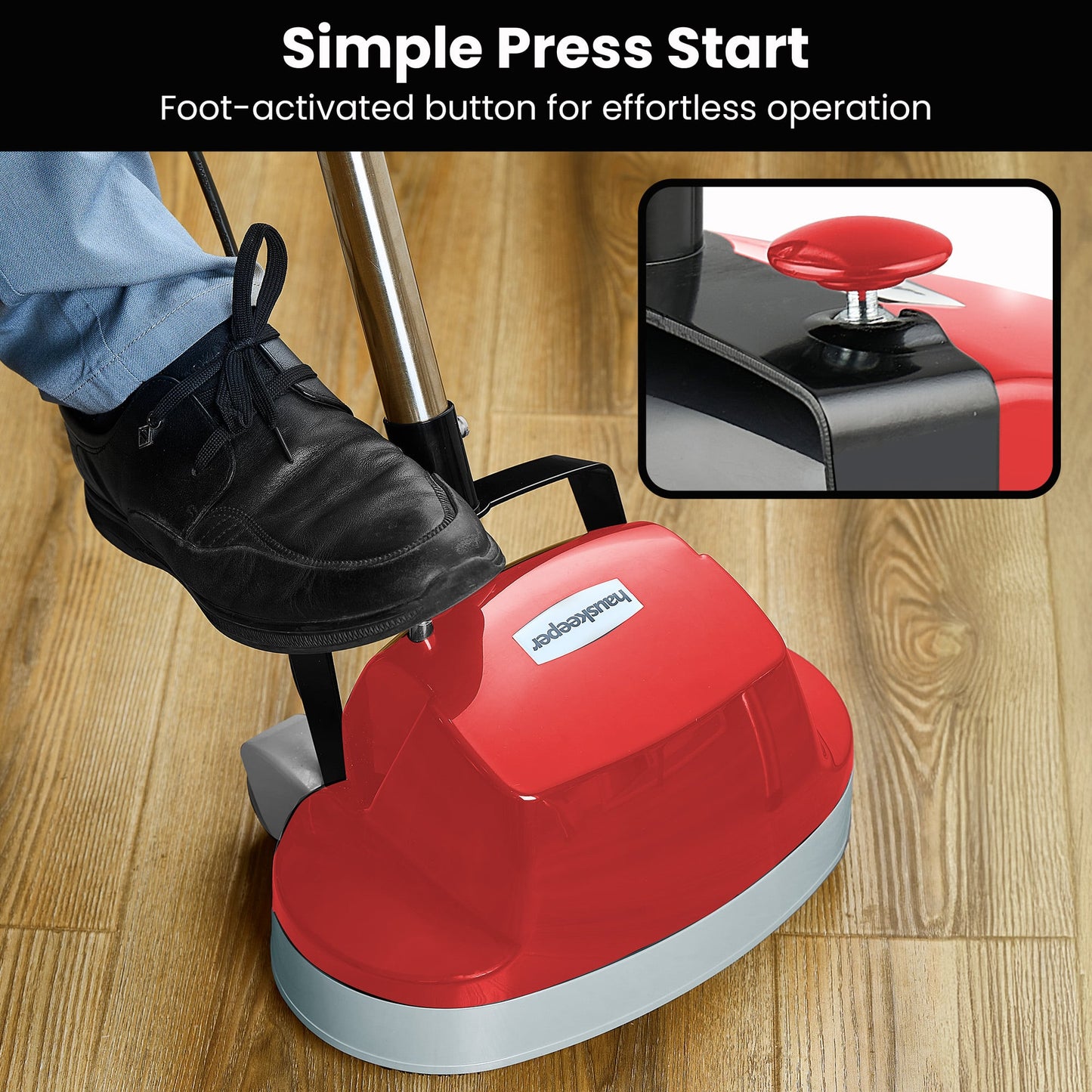 Hauskeeper Electric Floor Polisher Waxer/Buffer for Timber & Hard Floors