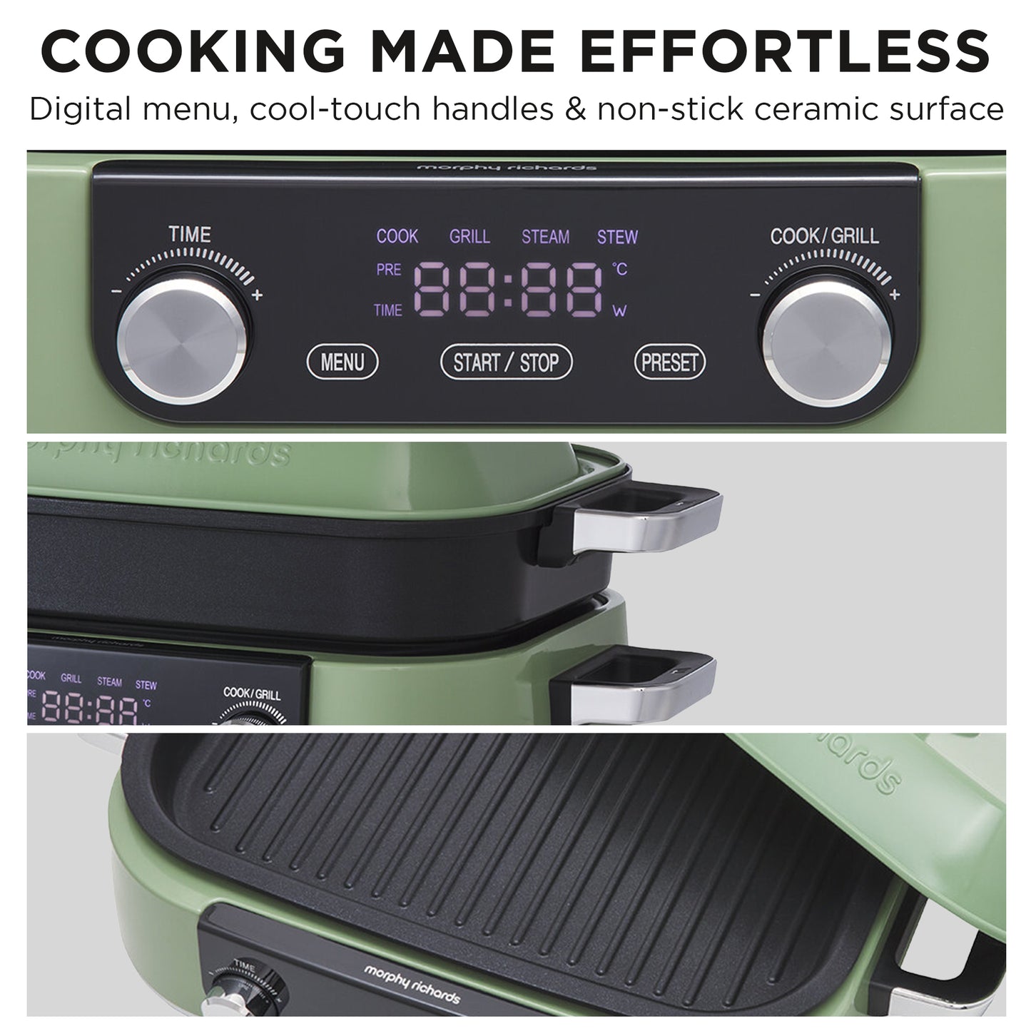 Morphy Richards 3L Non-stick Multifunction Electric Cooker Pan (Green)