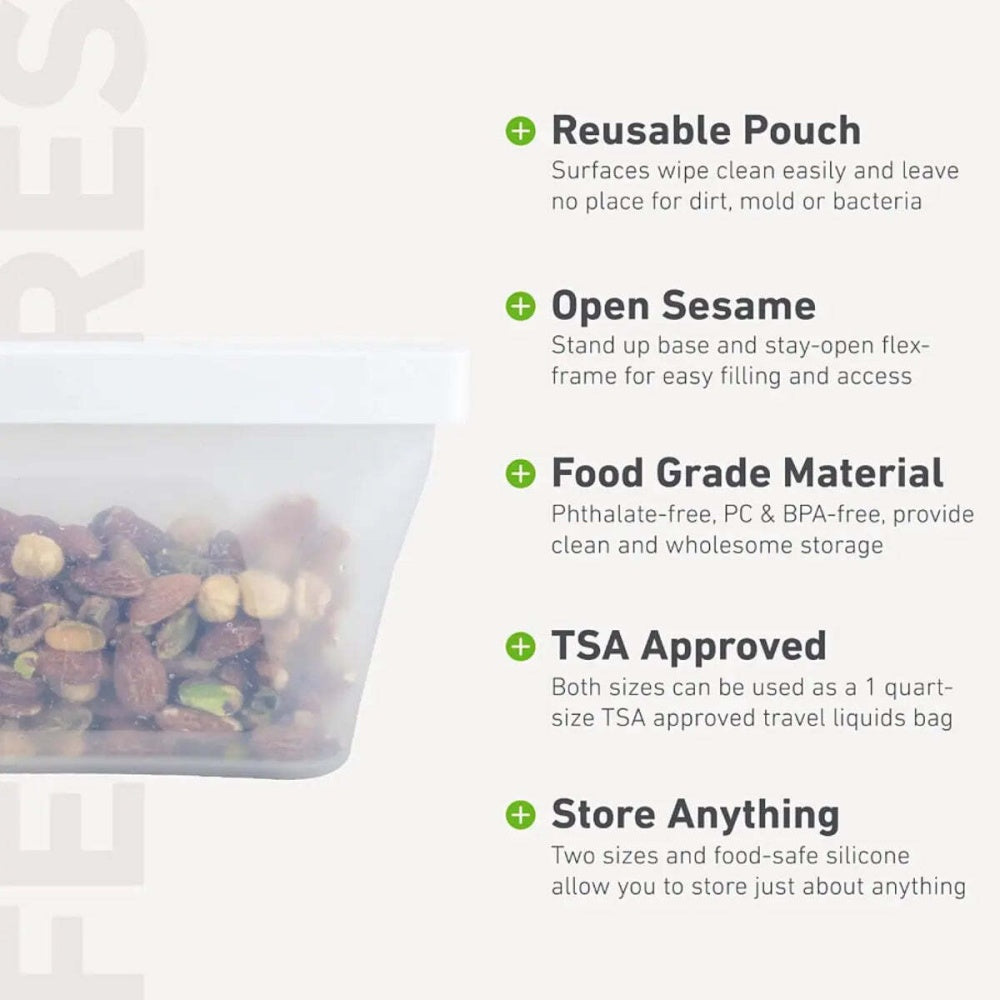 Humangear GoPouch Small Silicone Food Storage Pouch 11.5x20cm Clear