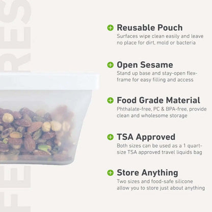Humangear GoPouch Small Silicone Food Storage Pouch 11.5x20cm Clear