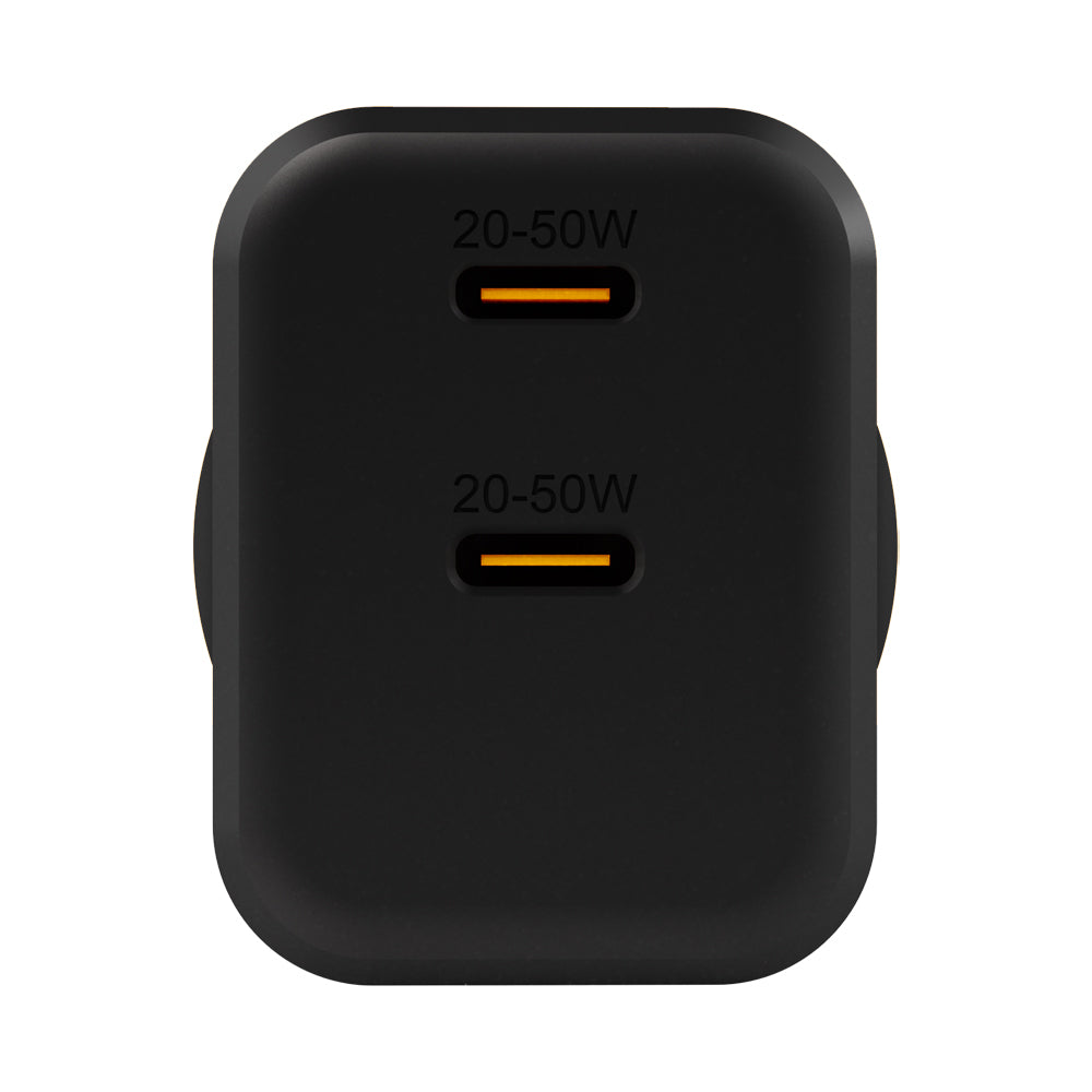 EFM ECO 50W Dual Port GaN Wall Charger with Power Delivery and PPS (Black)