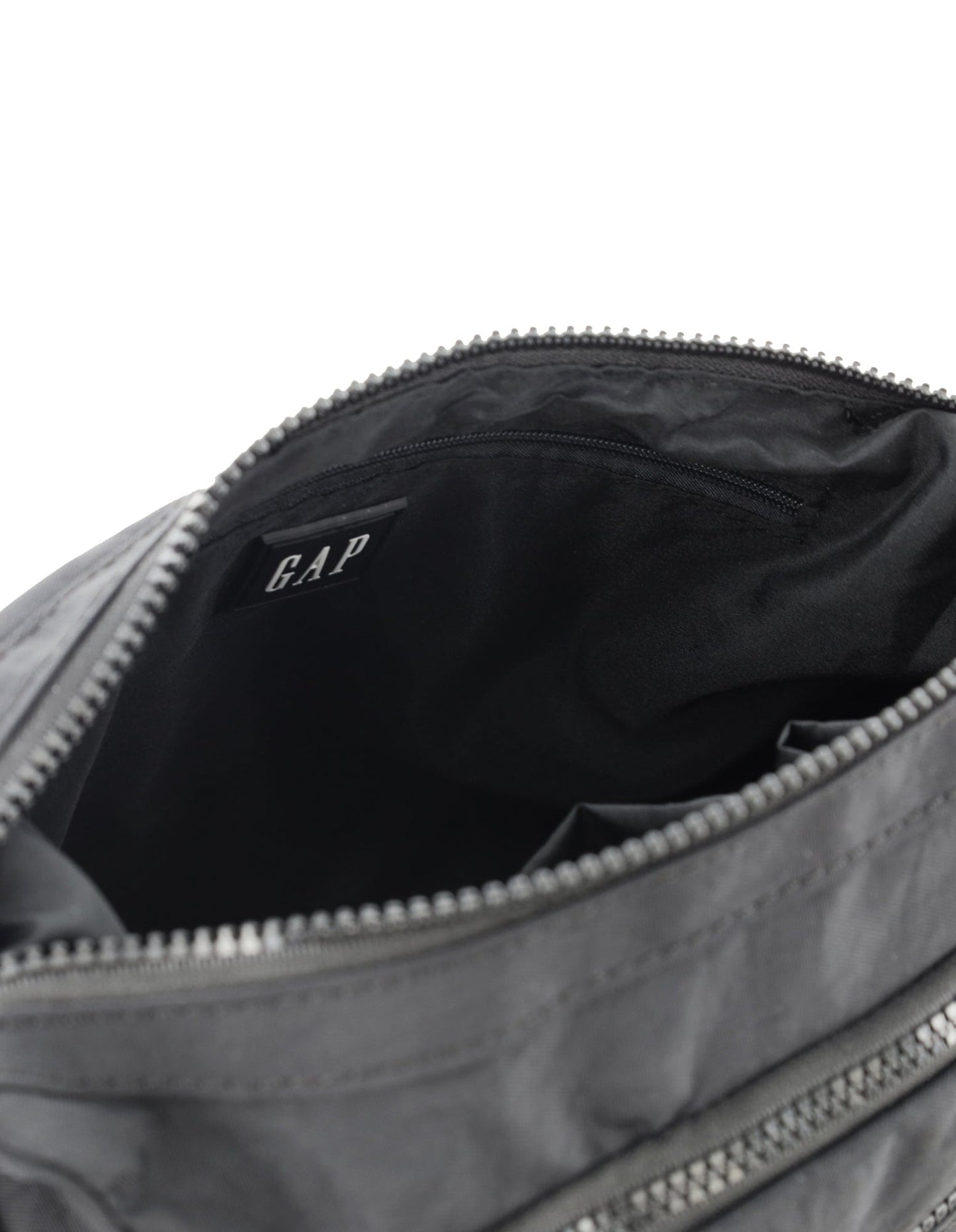 GAP Unisex Nylon Shoulder Crossbody Bag w/ Secure Zip 29x22cm Black