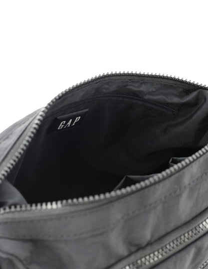 GAP Unisex Nylon Shoulder Crossbody Bag w/ Secure Zip 29x22cm Black