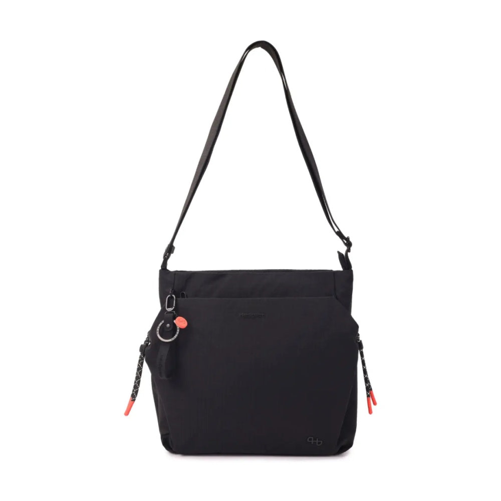 Hedgren MAKOTO 15.2L Womens Square Crossover Bag Lightweight Crossbody Black