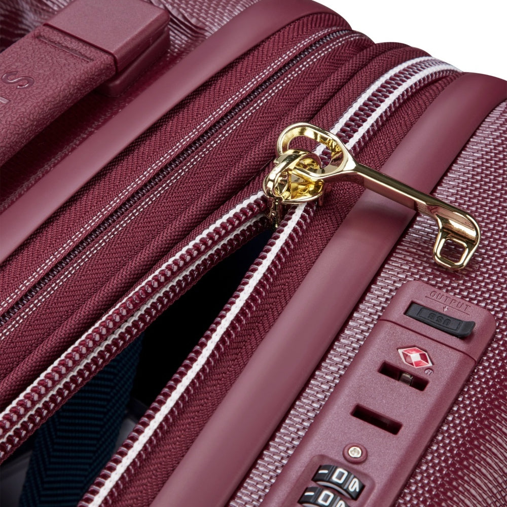 Delsey Chatelet Air 2.0 Carry On 4 Wheel Suitcase with TSA Lock Burgundy 55 cm