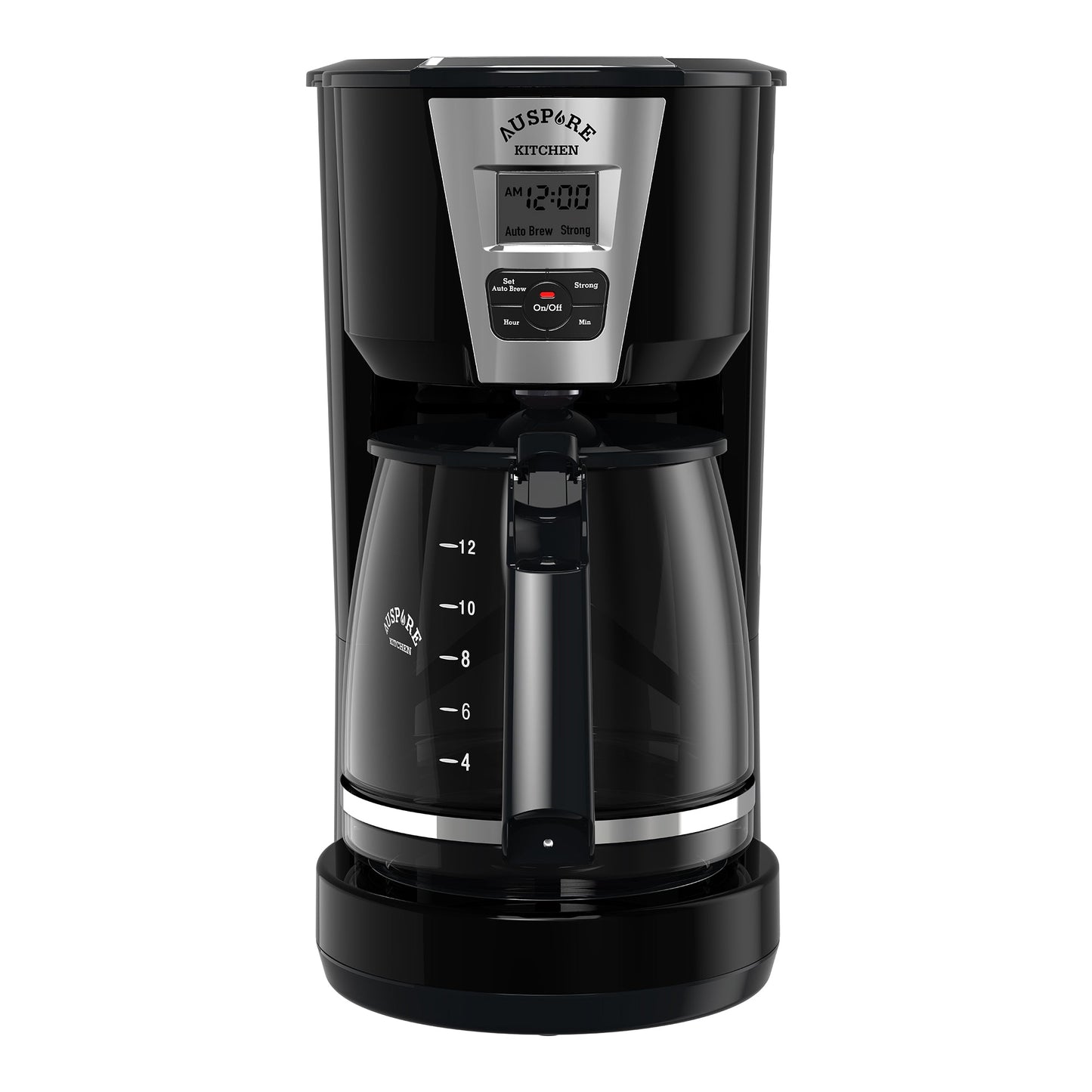 AUSPURE Coffee Maker 1.8L, Programmable Drip Coffee, 12 Cup, Auto Brew