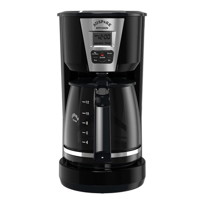 AUSPURE Coffee Maker 1.8L, Programmable Drip Coffee, 12 Cup, Auto Brew