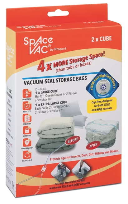 Space Vac Vacuum Compression Storage Cube Bag [2 Pack]