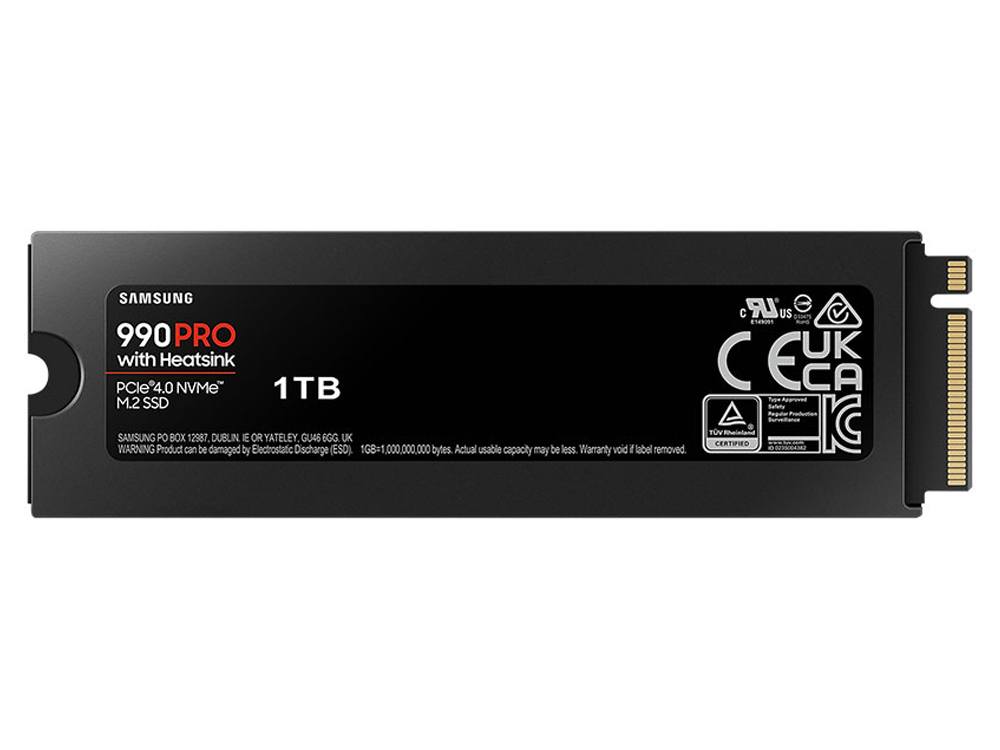 Samsung 990 PRO 1TB PCIe Gen4 NVMe M.2 SSD with Heatsink