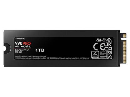 Samsung 990 PRO 1TB PCIe Gen4 NVMe M.2 SSD with Heatsink