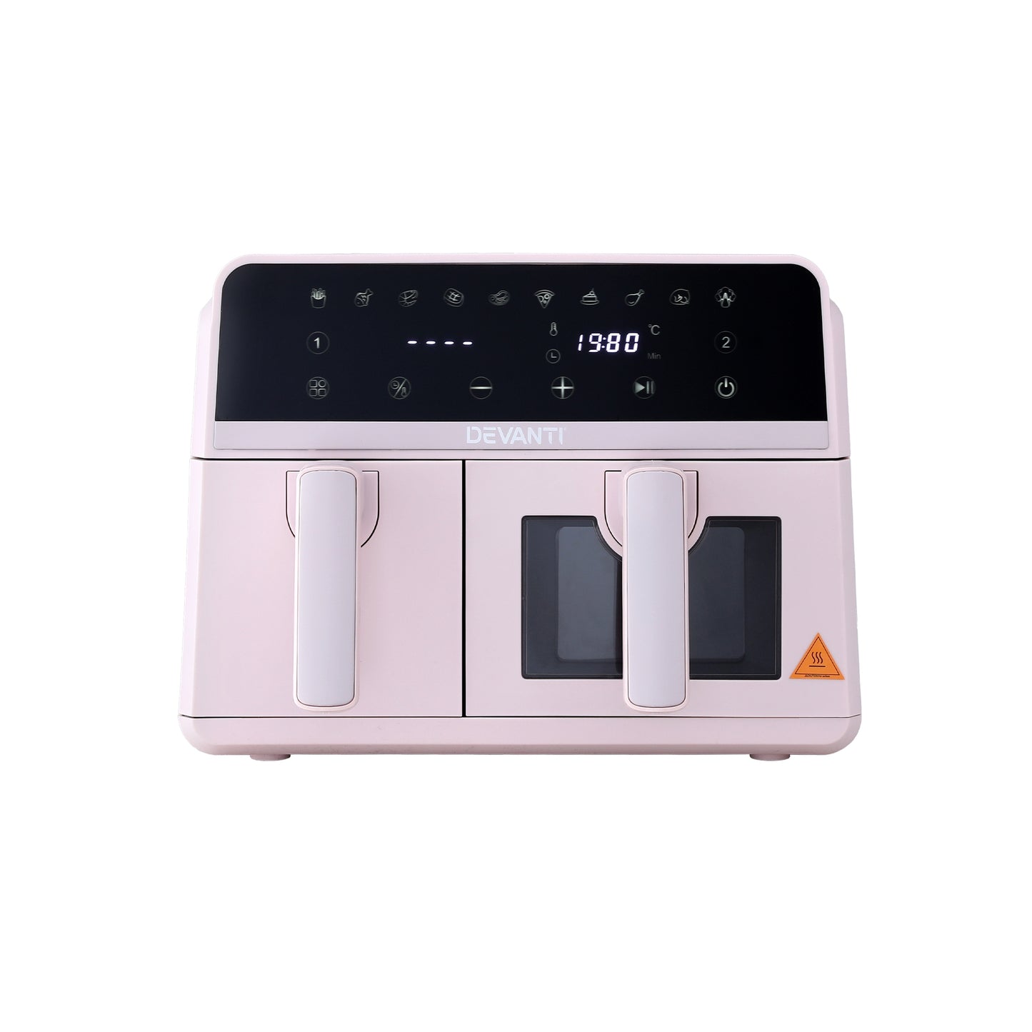 Devanti Air Fryer 9L Dual Zone Fryers 2600W (Pink)