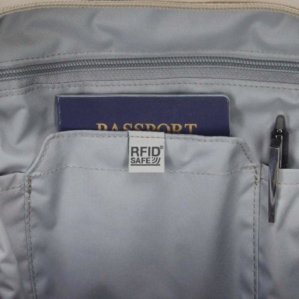 Pacsafe V Tech Anti-Theft RFID Blocking 16" Laptop Backpack 12L Beige